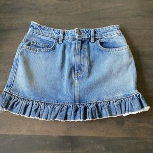 CARMAR Denim Peplum Skirt